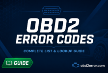 OBD2 error codes complete list and lookup guide