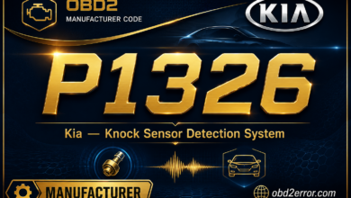 P1326 code Kia knock sensor detection system KSDS Theta II engine