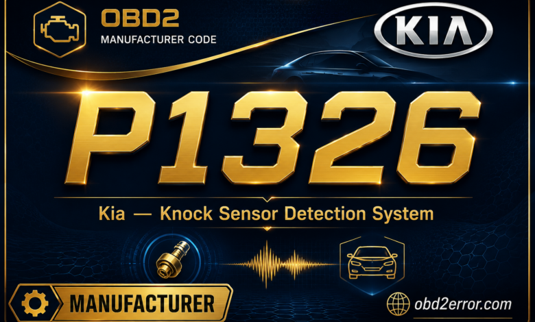 P1326 code Kia knock sensor detection system KSDS Theta II engine