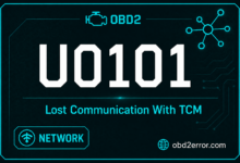 U0101 code lost communication with TCM transmission control module
