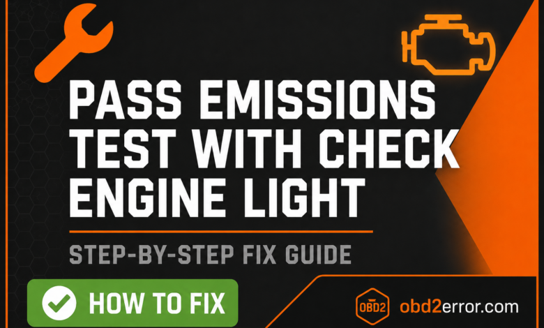how to pass emissions test with check engine light on guide