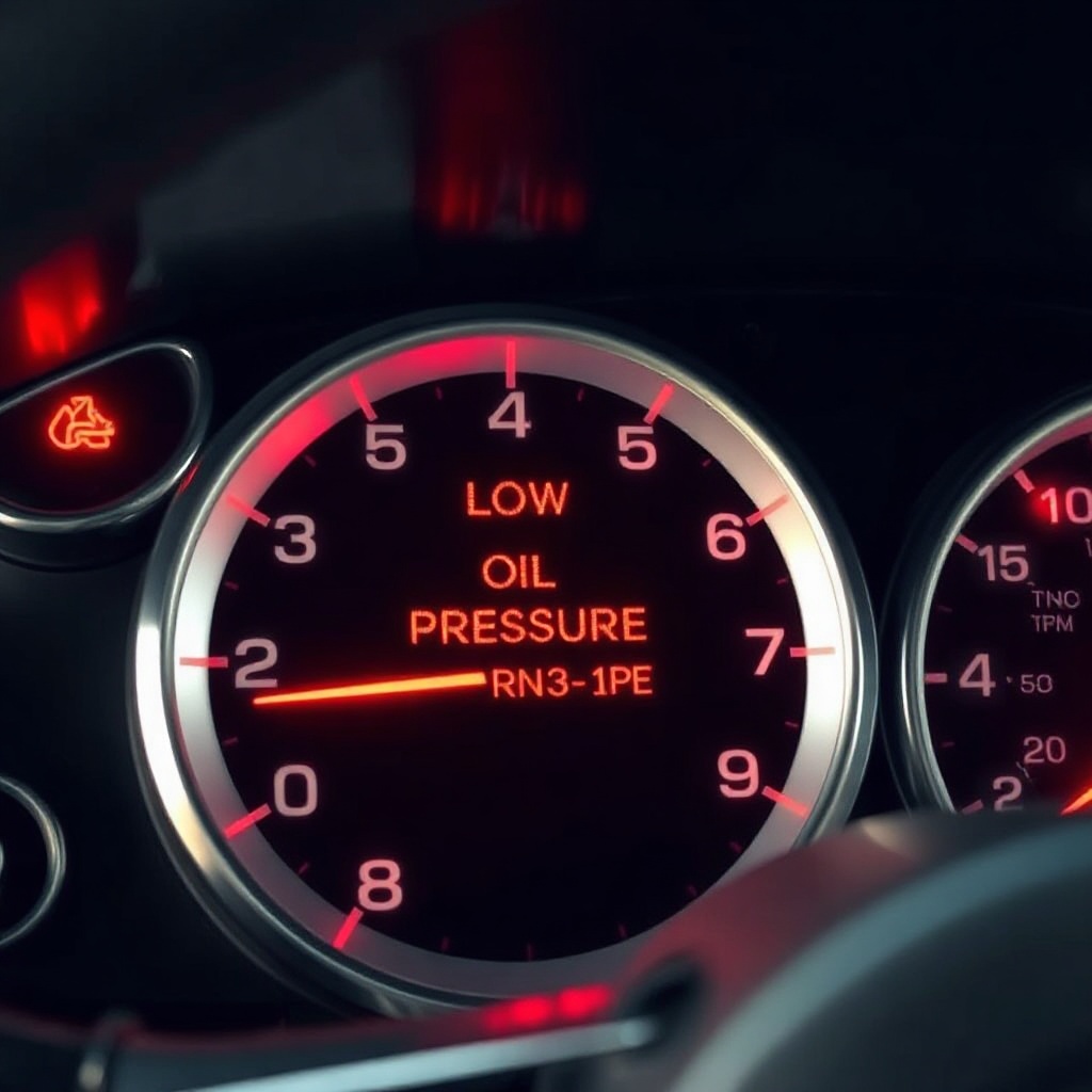 Low oil pressure warning