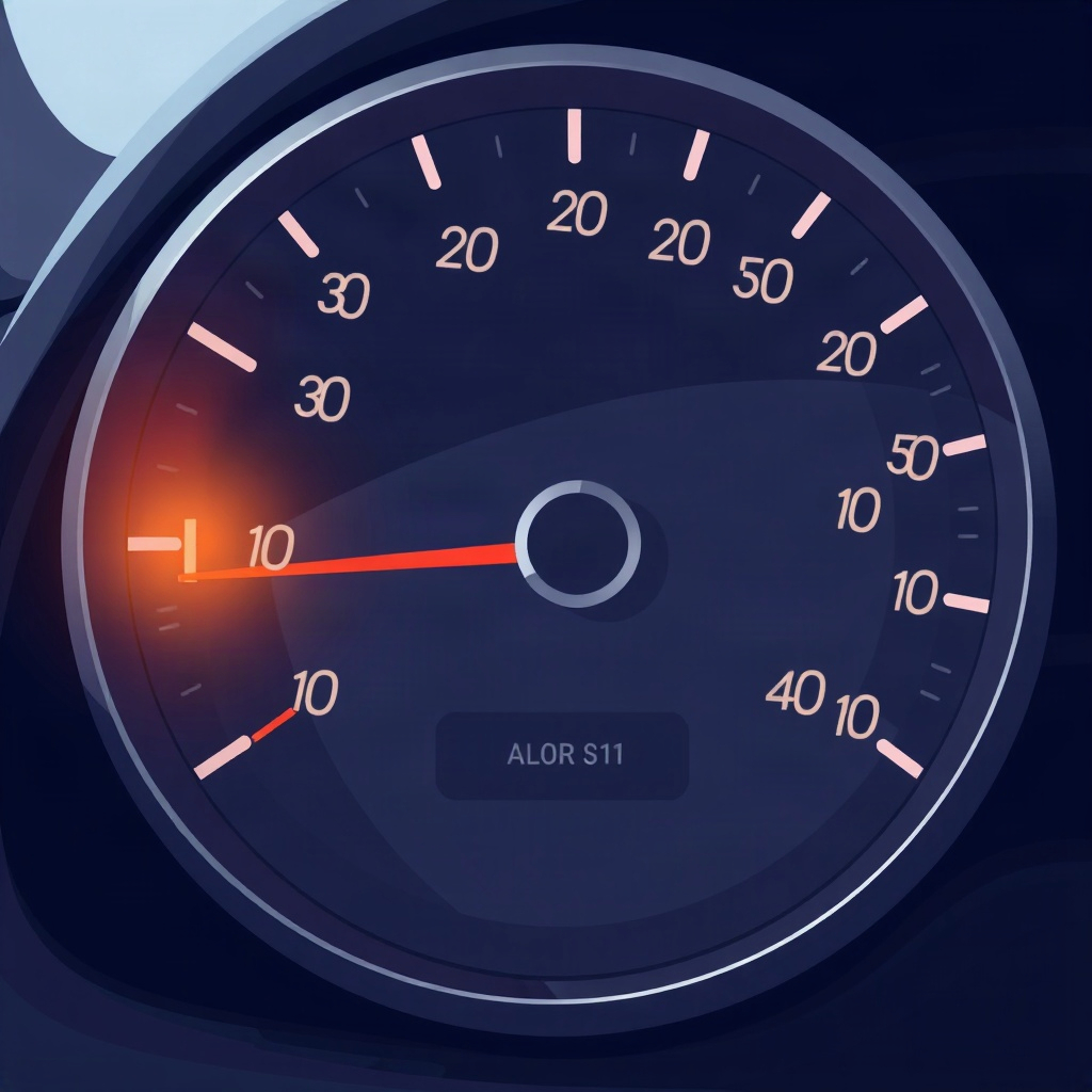 Low oil pressure warning